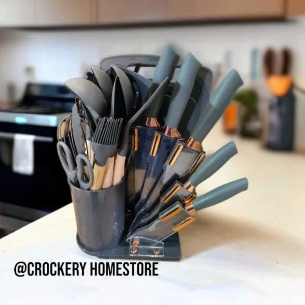 19pcs Kitchen Tool Set – Complete Cooking Utensils Set with Stand ...