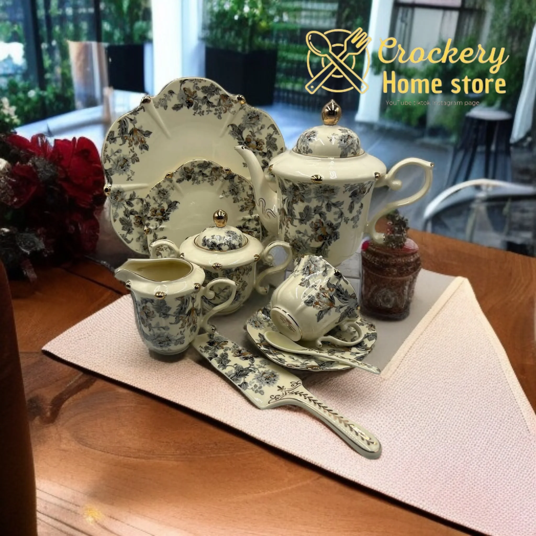 Stylish 31pcs Tea Set for Everyday & Formal Serving