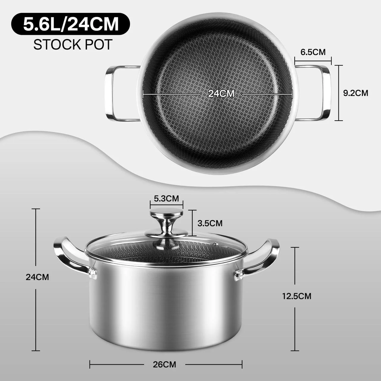 Honeycomb Cooking Pot – Premium Non-Stick Stainless Steel Cookware - Image 5