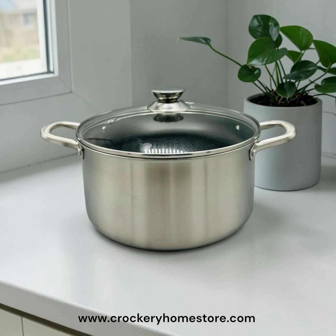 Honeycomb Cooking Pot – Premium Non-Stick Stainless Steel Cookware