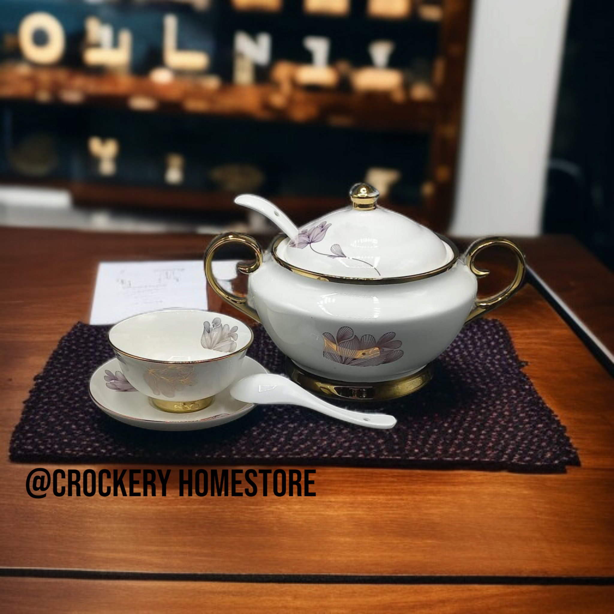 21PCS Bone China Soup Set – Elegant Premium Dinnerware for Soup Serving