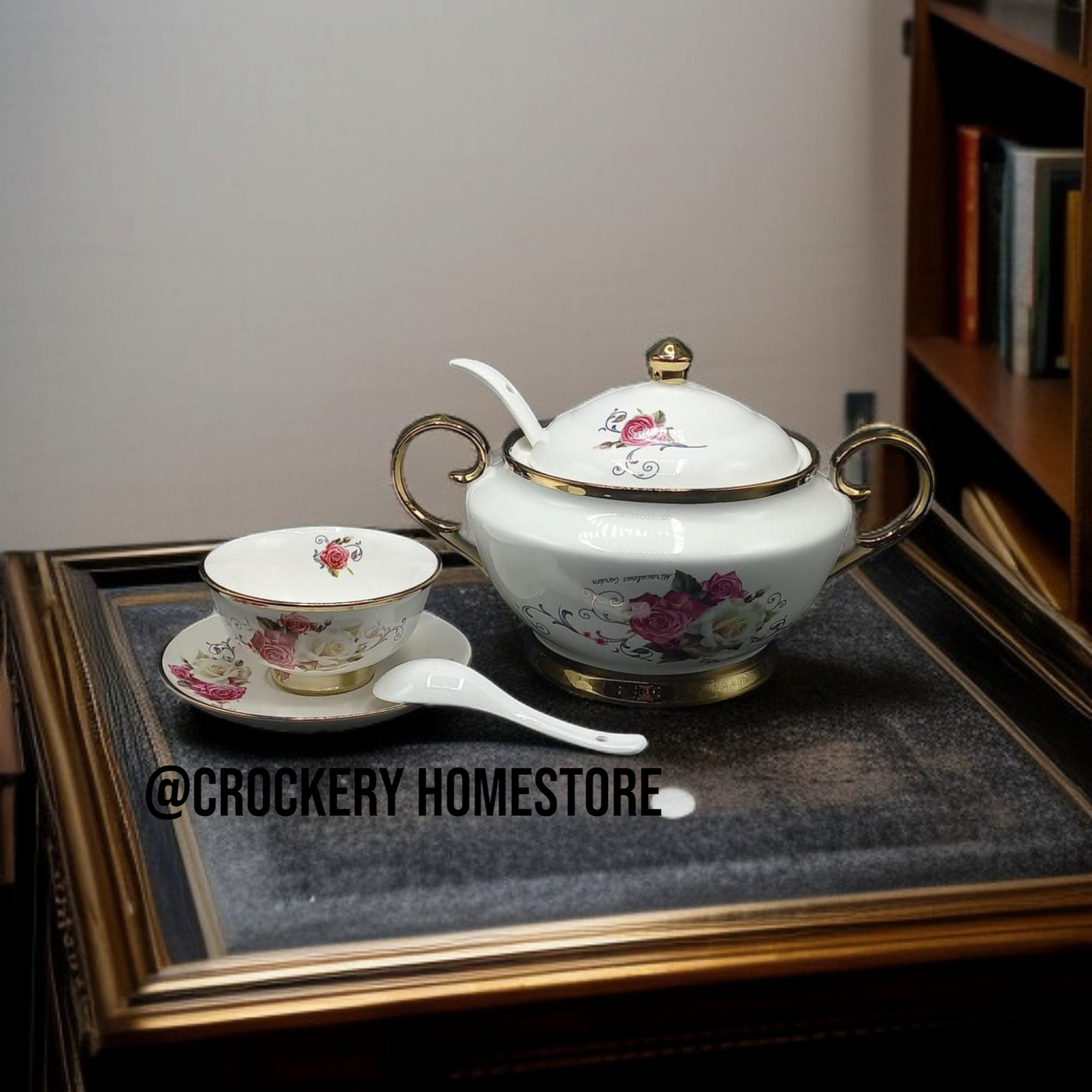 21PCS Bone China Soup Set – Elegant Premium Dinnerware for Soup Serving - Image 2