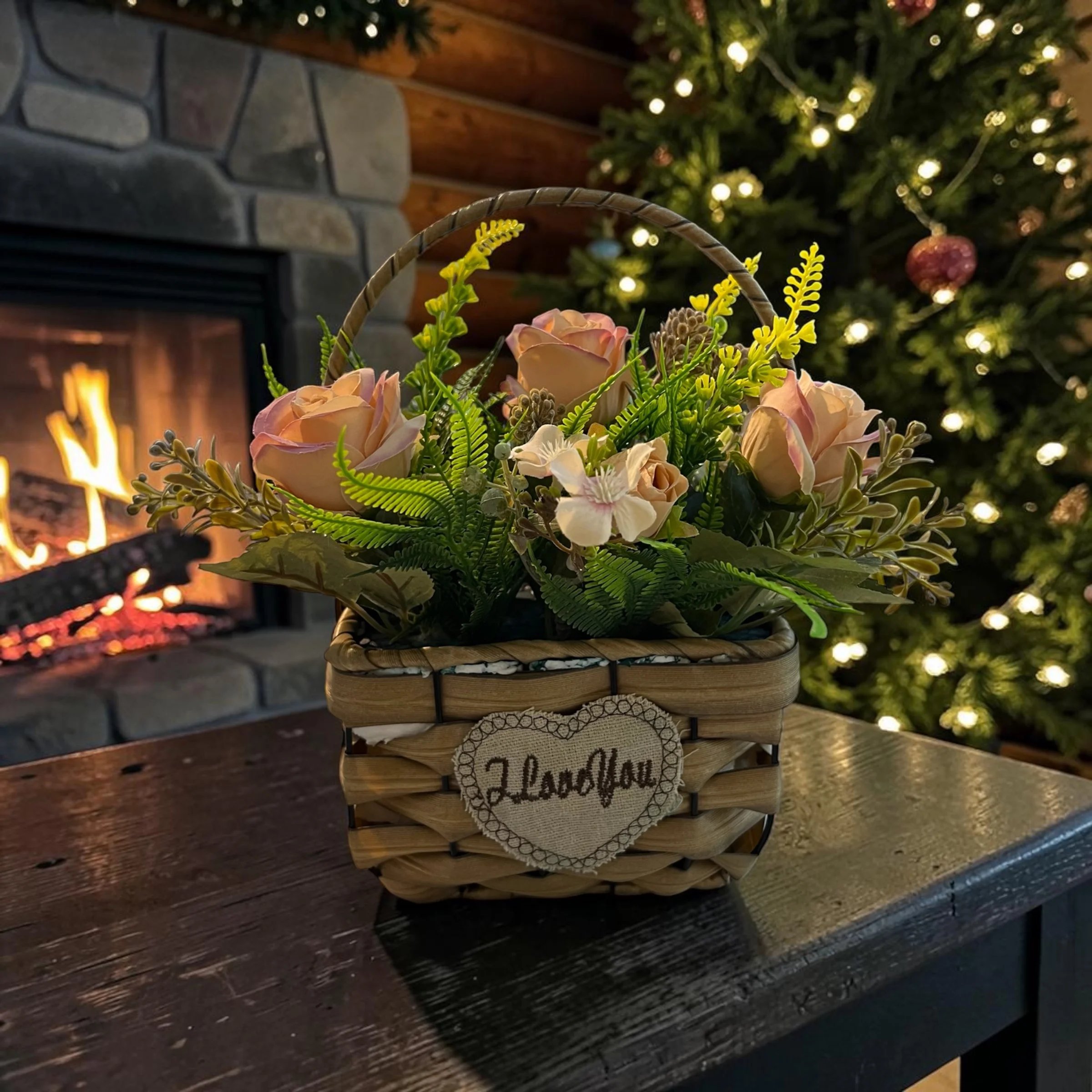 Decorative Flower Arrangement with Small Planters – Elegant Home Décor
