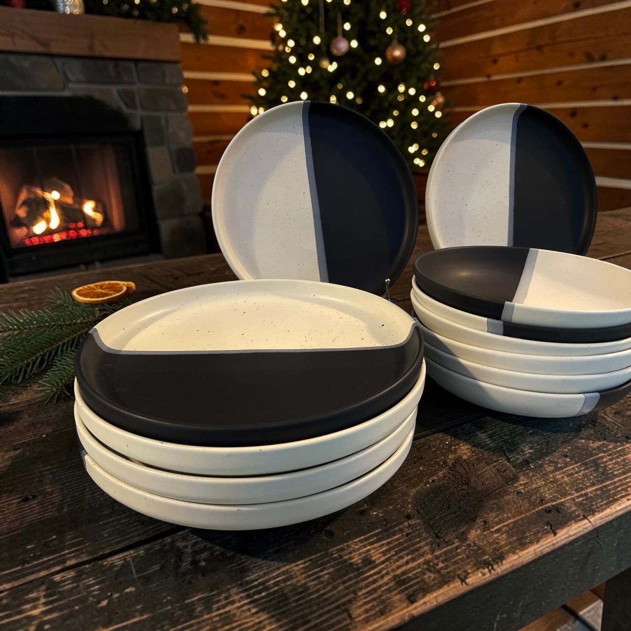 18PCS Ceramic Plate Set - Image 2