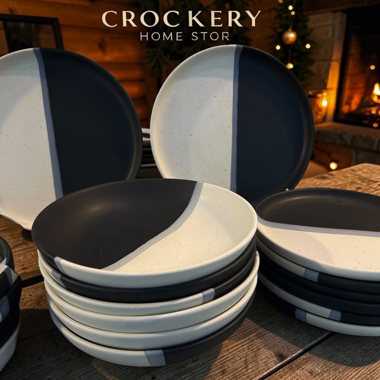 18PCS Ceramic Plate Set - Image 4