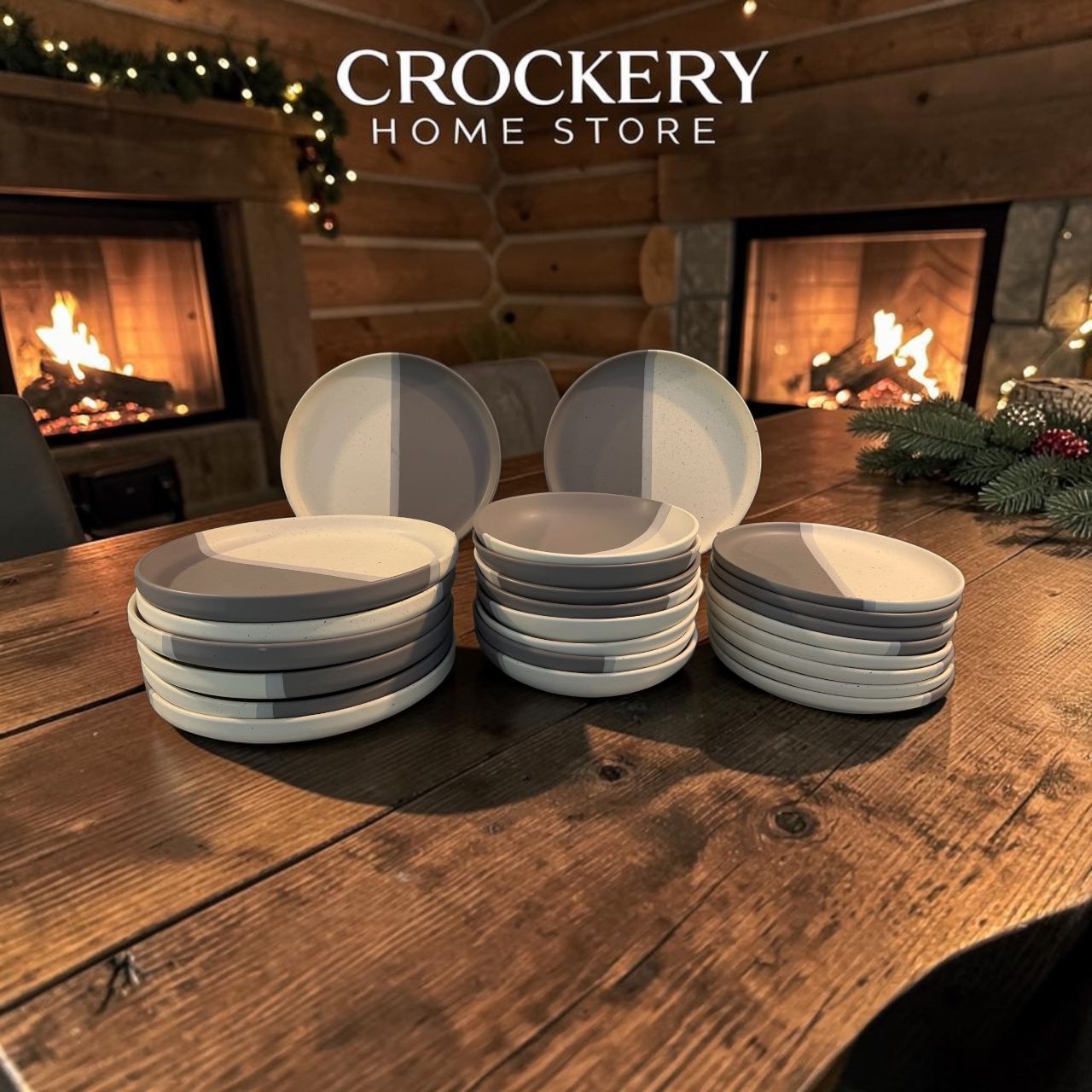 18PCS Ceramic Plate Set