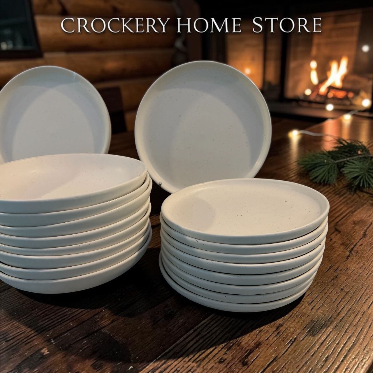 18PCS Ceramic Plate Set - Image 2