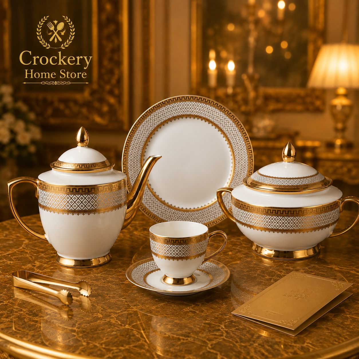 61PCS Super Bone China Dinner Set - Image 2