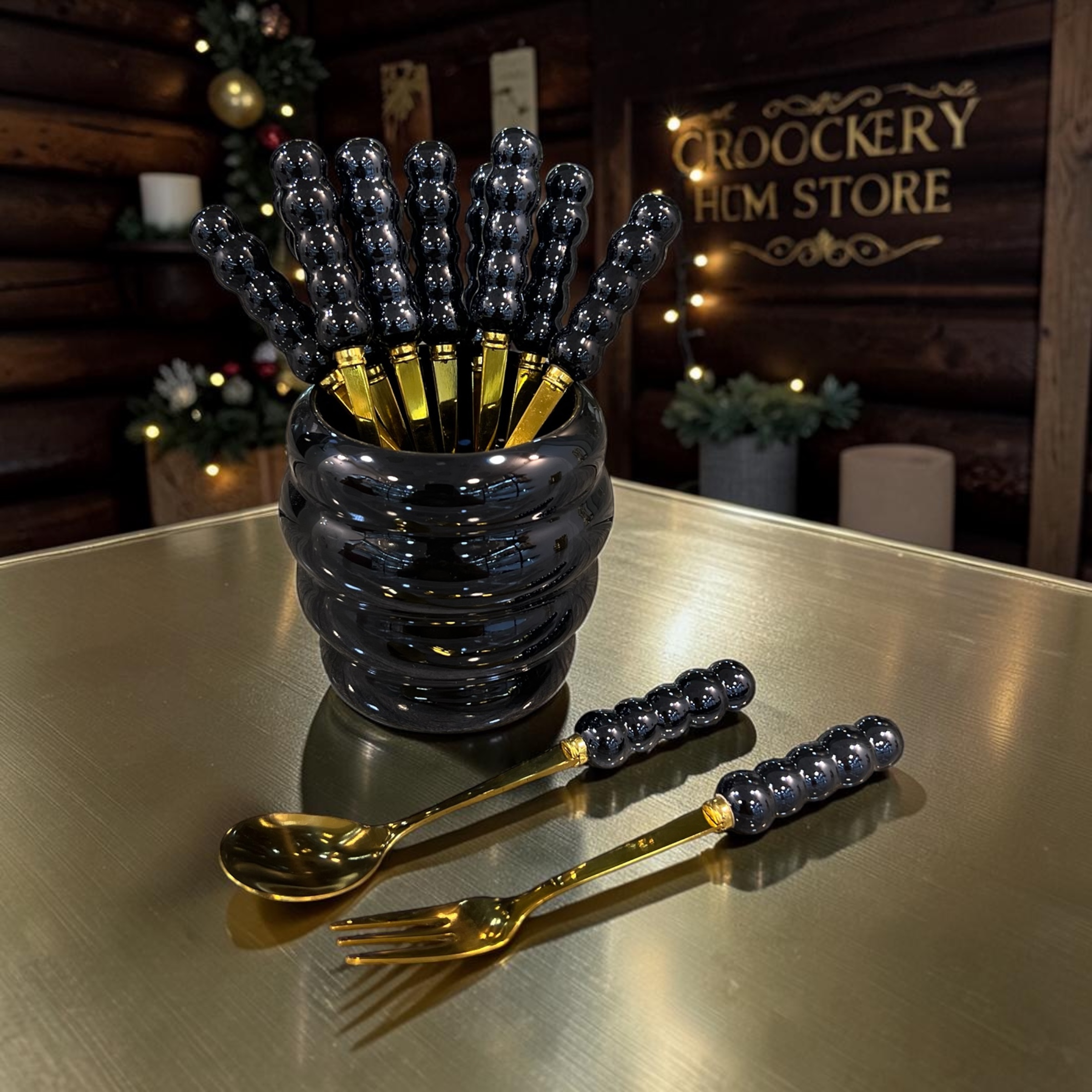 13PCS Fruit Fork & Tea Spoon Set - Image 4