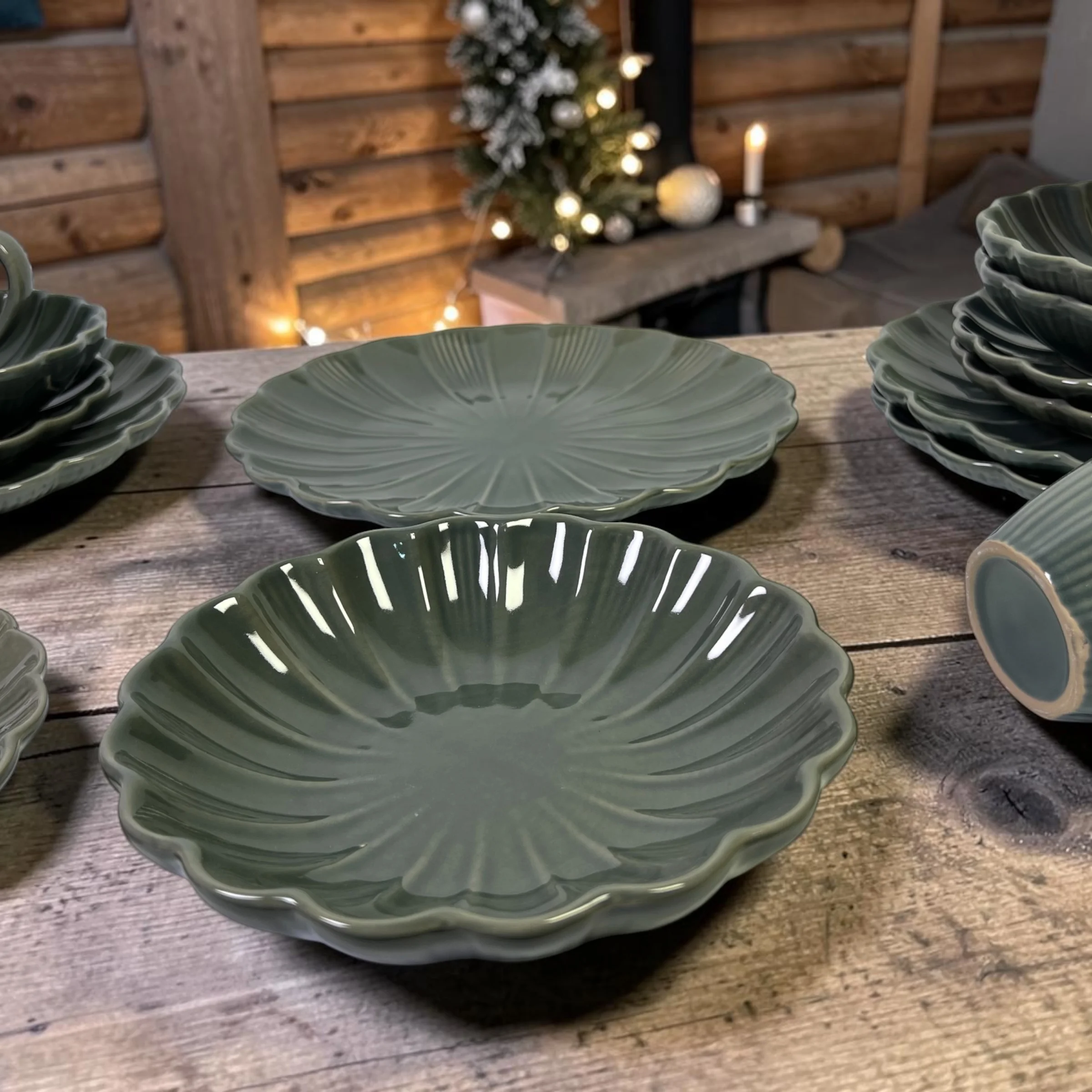 16PCS Breakfast Set – 4 Mugs, 4 Bowls, 4 Quarter Plates & 4 Rice Plates - Image 5