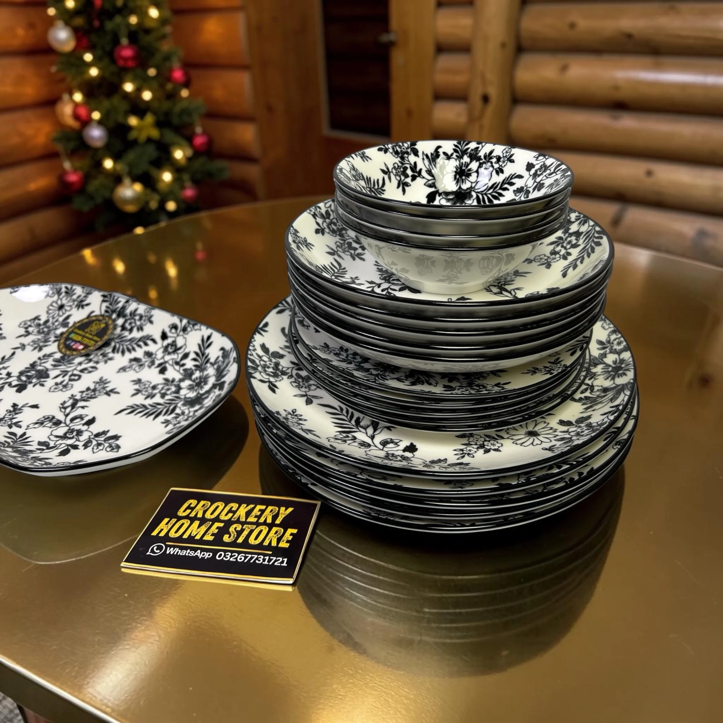 26pcs Ceramic Breakfast Set – 6 Qutter Plates, 6 Deep Plates, 6 Rice Plates, 6 Sweet Bowls with Serving & Rice Dish - Image 8