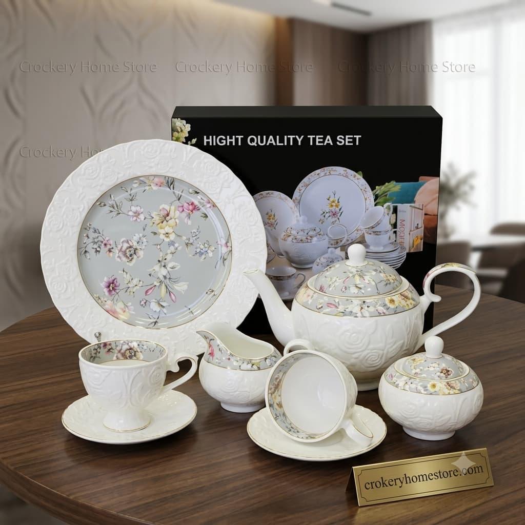 22PCS Tea Set – Elegant Tea Serving Set for Family & Guests