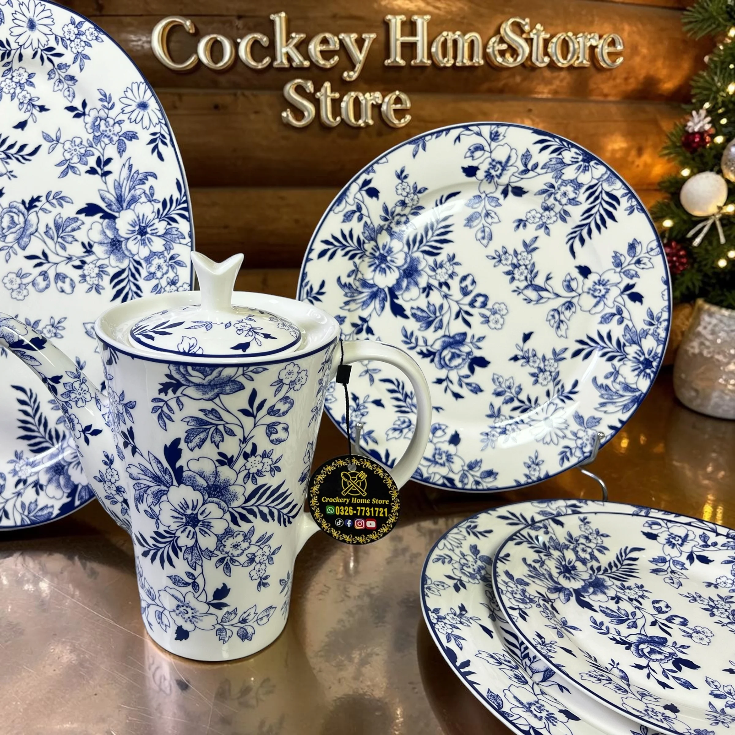 61PCS Royal White Bone China Dinner Set – Complete Dinnerware Set for 8 Persons - Image 7